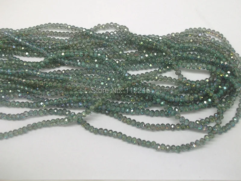 435pc 4mm Glass Crystal faceted Beads blue Ray Transparent green 15 color pick fit bracelet neckalce G401 |