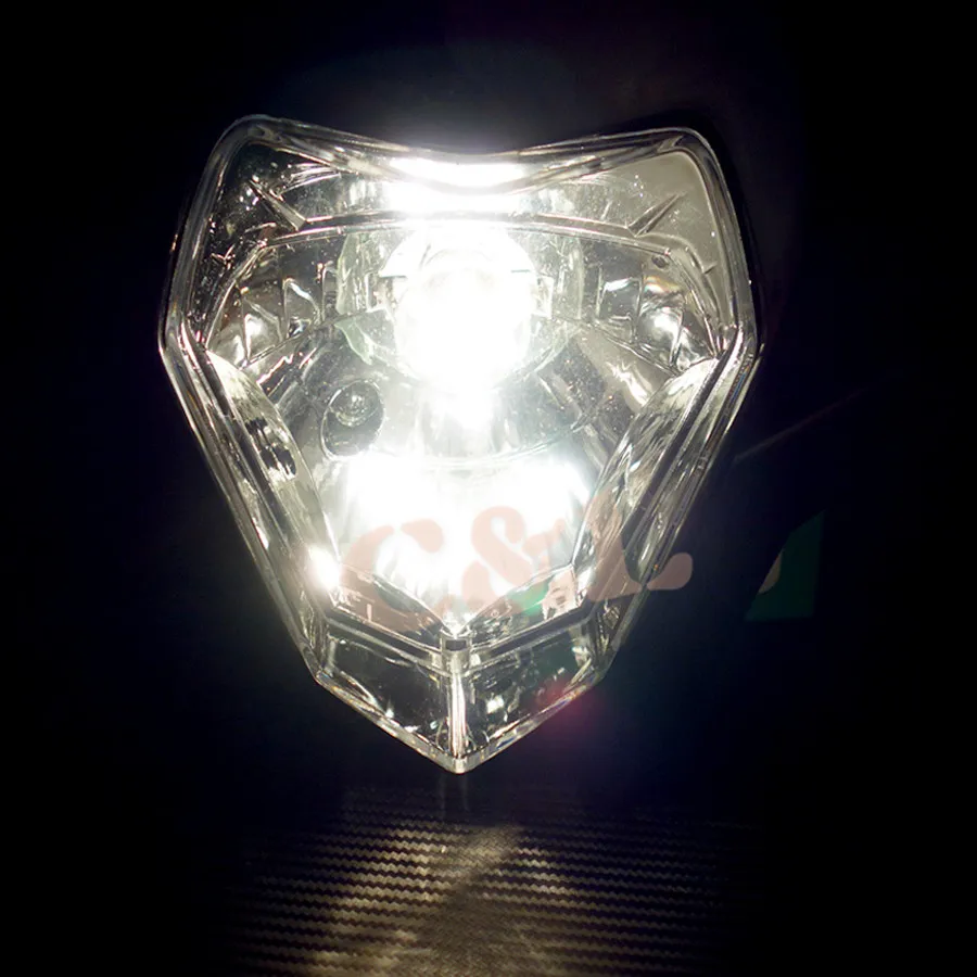 Мотоцикл зеленая пластиковая фара двойной Спорт Супер MX мотор грязи велосипед