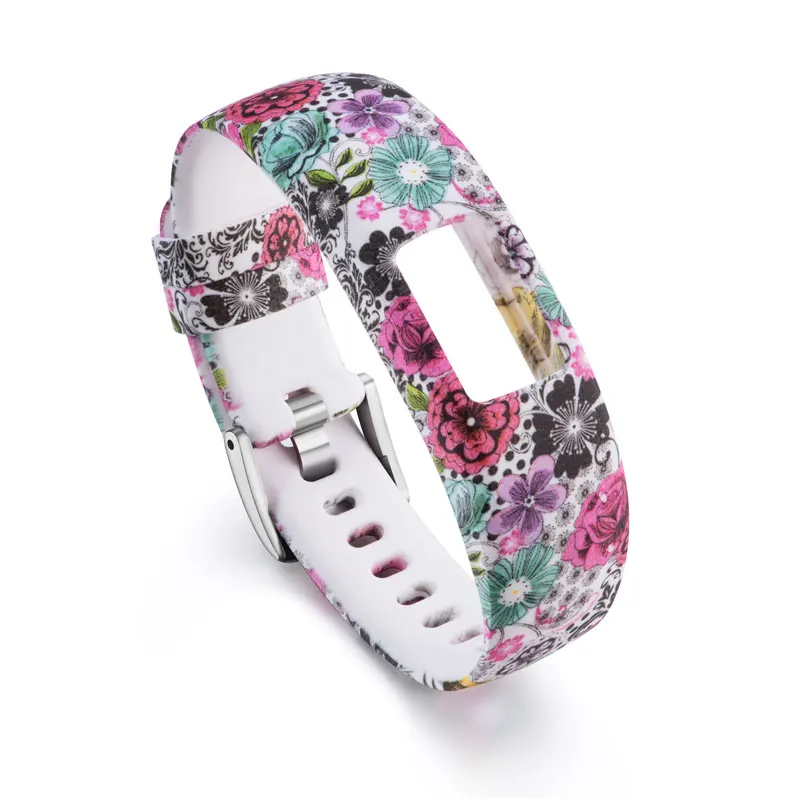 flower Сменный силиконовый ремешок S L для Garmin Vivofit 4, фитнес-трекер, Ремешки для наручных часов для Garmin Vivofit 4, браслет - Цвет: flower