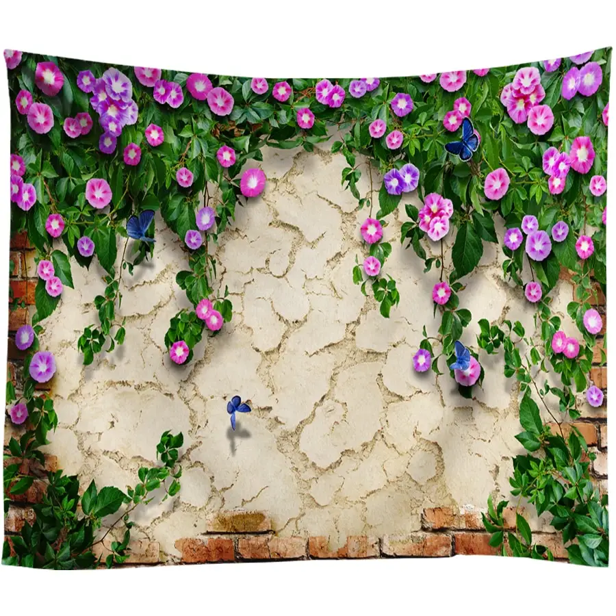 

Flowers Sea Tapestry Wall Hanging Boho Bedroom Decorative Wall Tapestry Living Room Hippie Tapestry Sofa Background Wall Cloth