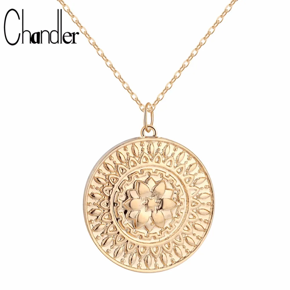 Чандлер круглый мусульманский лотос ожерелье для женщин Bling исламский диск