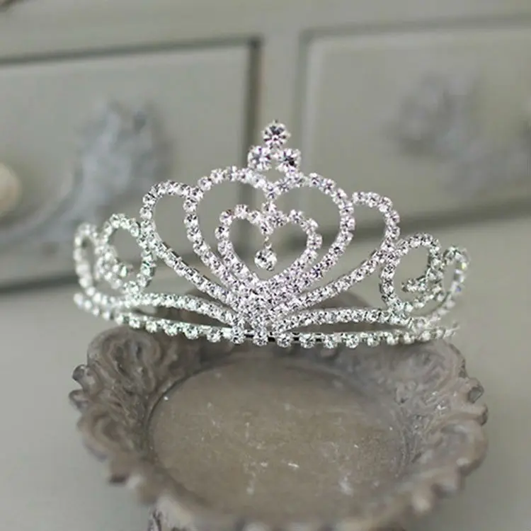 Модная свадебная корона с цветком невесты девушки серебряного цвета кристаллами