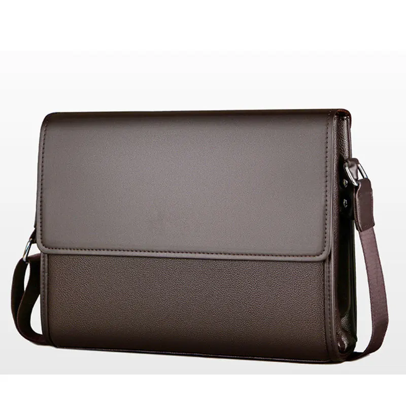 Horizontal Brown Новое поступление, деловые мужские сумки-мессенджеры, винтажные кожаные сумки через плечо для мужчин, Брендовые повседневные мужские сумки, модные сумки - Цвет: Horizontal Brown