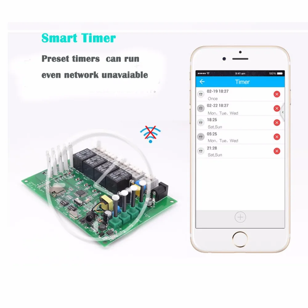 Смарт переключатель Sonoff 4ch R2 PRO 4 канала 433 МГц 2 4G Wi Fi пульт дистанционного