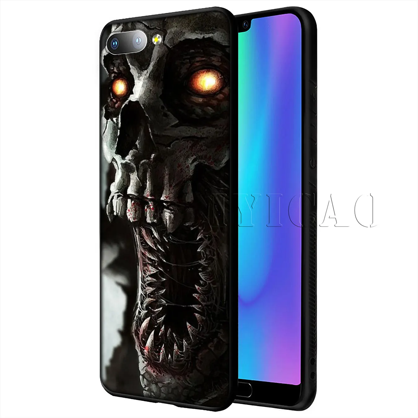 IYICAO мало смерть с косой Скелет Забавный силиконовый мягкий чехол для huawei P20 Pro P10 P8 P9 Lite мини P Smart крышка
