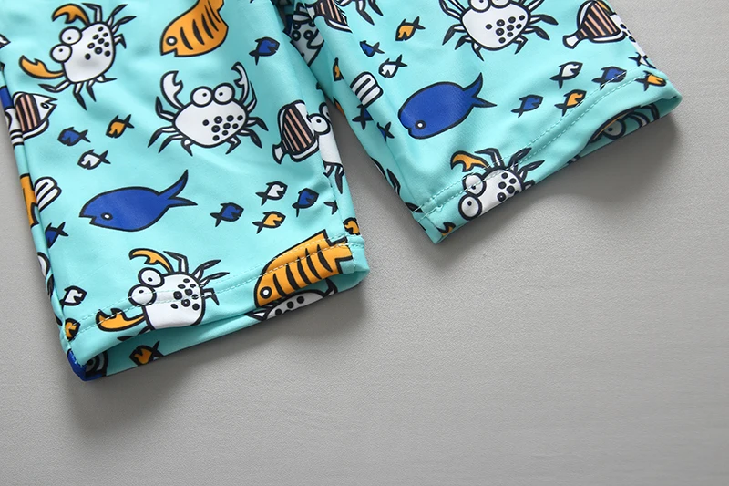 Swimsuit Boy Long sleeve Children Swimming Suit 3 Pieces Scaleph print Sun Protection UV Toddler Baby Bathing Clothes for Boys