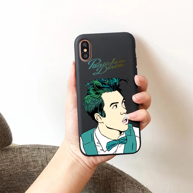 Panic at диско Мягкий силиконовый чехол конфетного цвета чехол для iPhone X XR XS MAX 6 7 8 plus 6s для Apple лучший дизайн корпуса