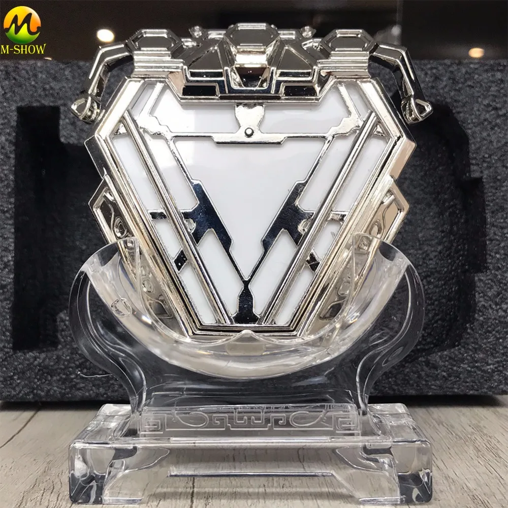 Мстители эндгам 1:1 Железный человек MK50 нано-костюм Arc Reactor светодиодный светильник экшн-фигурка Коллекция Модель игрушка включает дисплей стенд