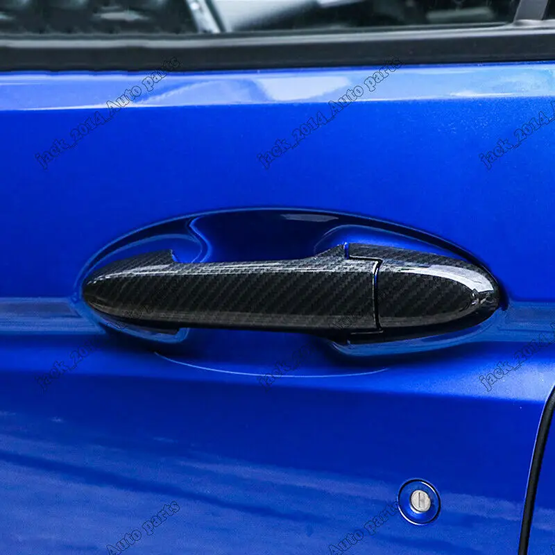 Углеродное волокно внешняя дверь чаша крышка отделка для Honda Jazz Fit 2014 2015 2016 2017 2018 |