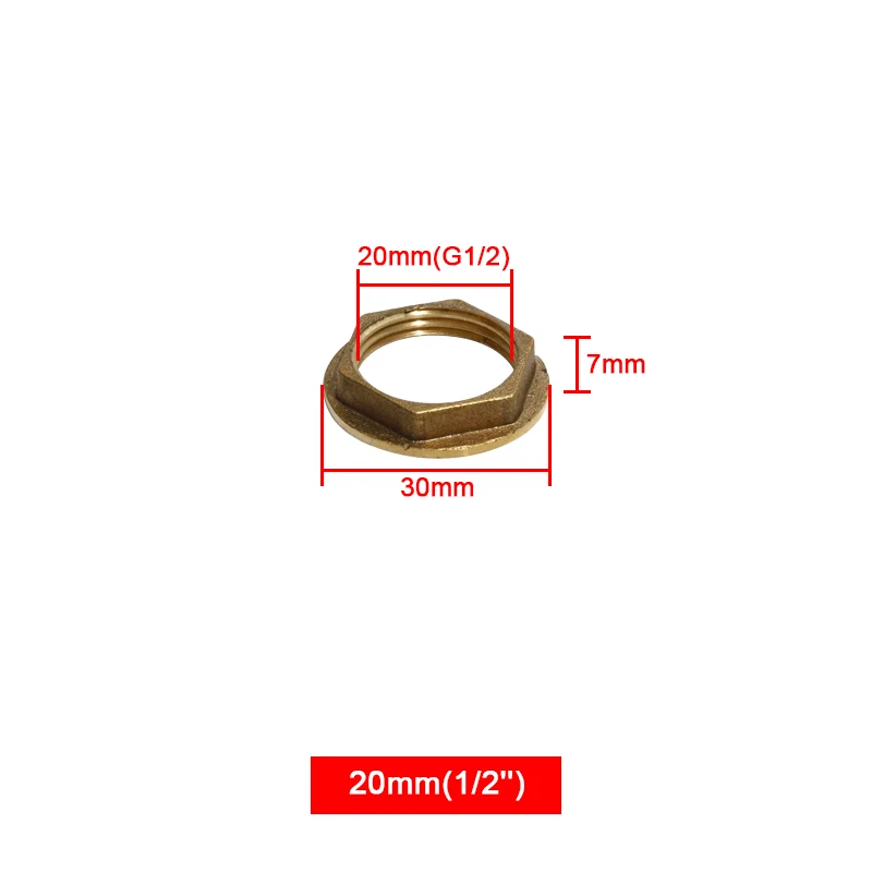 20mm 2 шт. латунные фитинги для труб, гайка с внутренней резьбой, шестигранные гайки, фитинги для труб 1/2 ''3/4'' 1 '', фитинги для водопроводных труб с фланцем - Цвет: 20mm