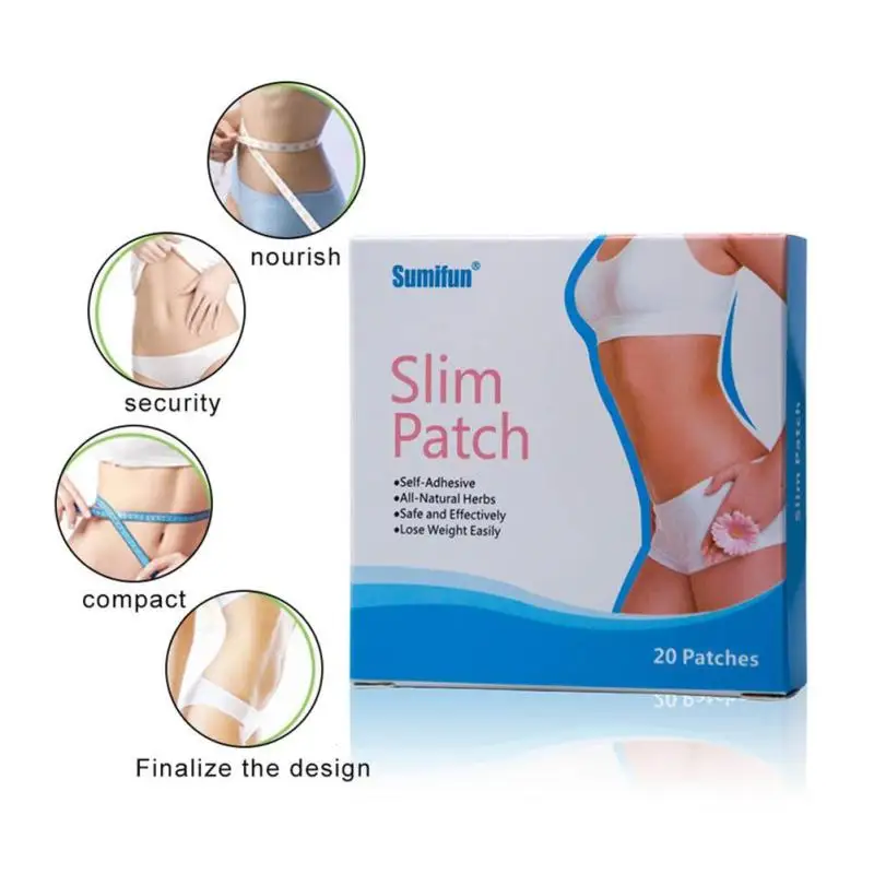 20 шт. для похудения Стик пупка Стикеры пластырь Вес веса сжигания жира патчи
