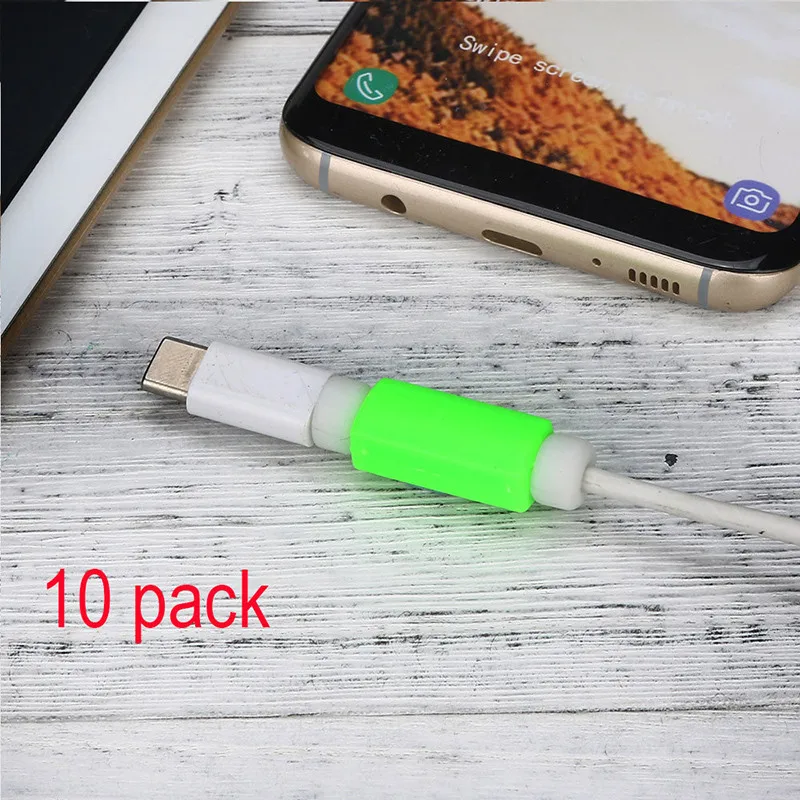 10 шт USB кабель протектор Saver Наушники Шнур защита провода крышка 8Pin зарядное