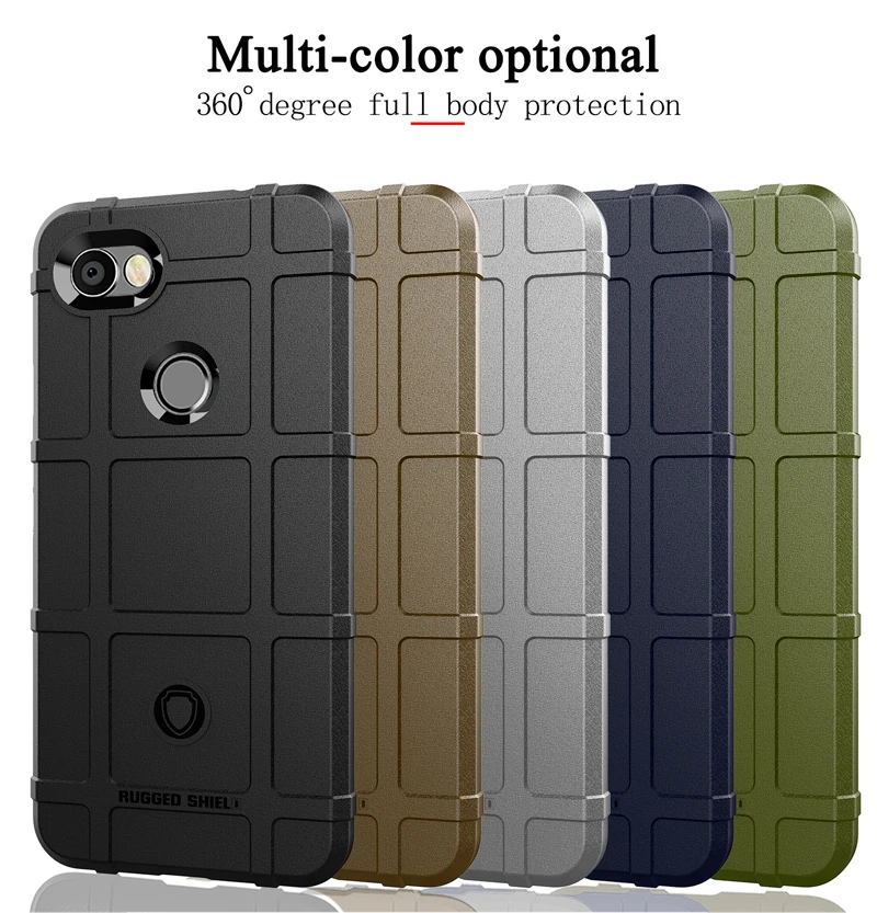 Чехол для Google Pixel 3XL Lite с полной защитой всего тела на 360 градусов из мягкого TPU с толстым прочным бронированием тактической защиты.