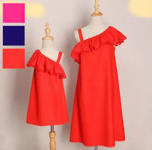 Emmababy Summer matching mother daughter mommy and me clothes dress family look Outfits | Мать и ребенок