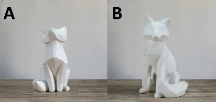 Смола Абстрактная Геометрия лиса статуэтки home decor ремесел украшения комнаты