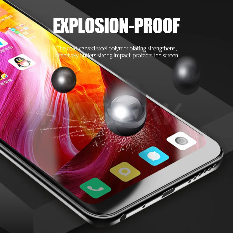 Защитный Стекло на для Xiaomi Redmi 6 6A Pro S2 закаленное Экран протектор 2.5D изогнутый