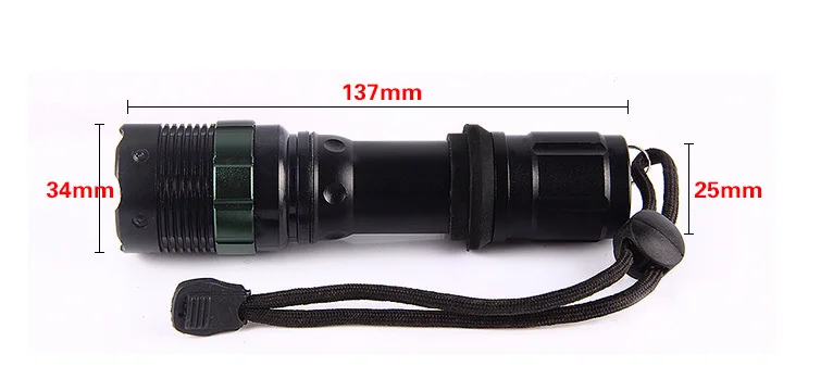 Anjoet XM-L T6 светодиодный портативный тактический фонарик масштабируемый