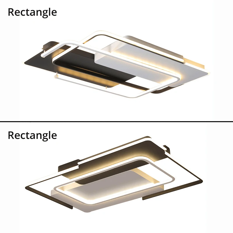 Белая черная современная светодиодная Люстра для гостиной кабинета спальни