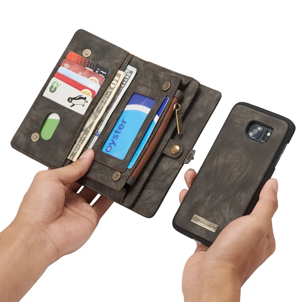 Чехол CaseMe из натуральной кожи для Samsung Galaxy S7Edge G9350 многофункциональный кошелек 5
