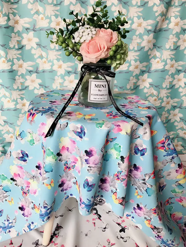 Printing cloth 140cm x45cmButterfly Printed Fabric for DIY Sewing Patchwork decoration Cushions Sheet And Quilting Cra | Дом и сад