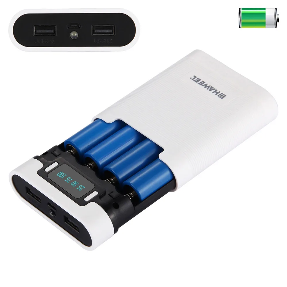 2 USB power bank 4x18650 зарядное устройство коробка портативный power Bank чехол power display портативная зарядка для телефона повербанк внешний