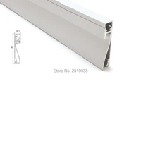 50 x 2m setslot wall washer aluminium led profile recessed trapezoid type led aluminum profile for downward wall lights