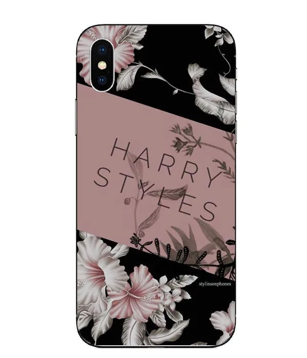 One Direction tattoos Harry Styles pink flowers Soft Silicone Phone Cases Cover for iphone 5 5S SE 6 6S Plus 7 8 XR XS Max | Мобильные