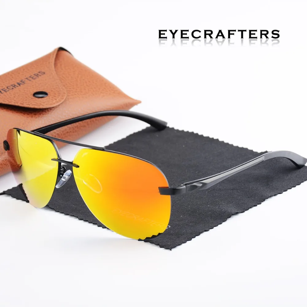 Брендовые солнцезащитные очки Eyecrafters мужские поляризованные зеркальные для