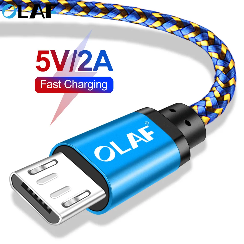 Кабель Micro USB OLAF 1 м 2 3 кабель для быстрой синхронизации данных и зарядки Samsung Huawei