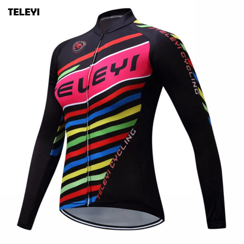 

Женская велосипедная куртка с длинным рукавом TELEYI Team Ropa Ciclismo, верхняя одежда для велоспорта для девочек