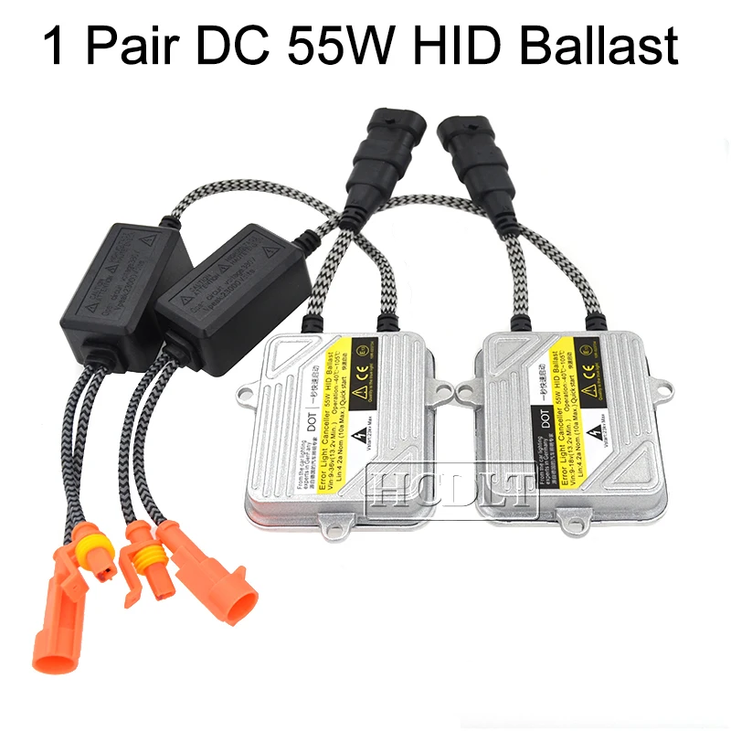 HCDLT 12 В 55 Вт DC HID ксеноновый балласт для автомобильных фар Комплект Ксеноновых H1 H7