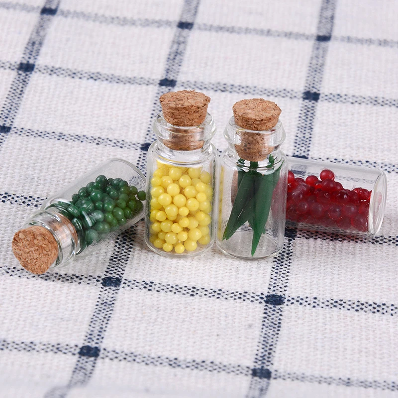Кукольный Декор для дома 4 шт. миниатюрная пробка еды бутылка кукольного