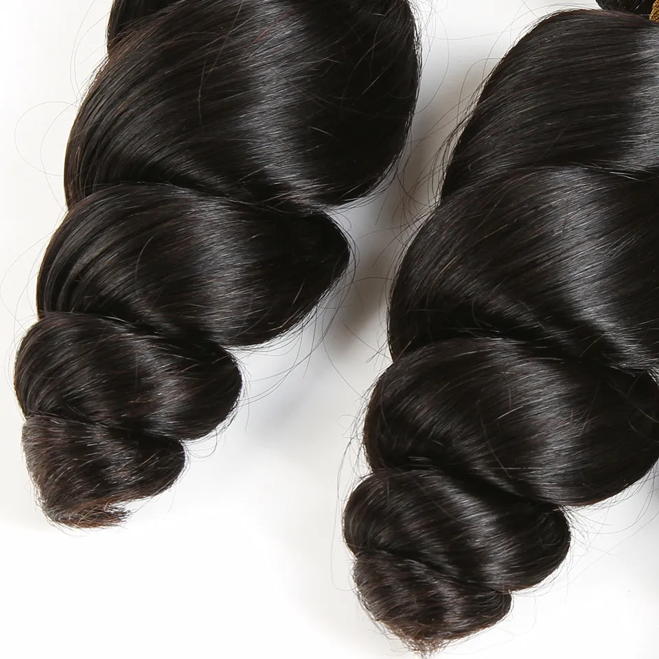 

Loose Wave Bundles With Closure Brazilian Hair Bundles With Frontal Human Hair Frontal With Bundle Non-Remy Human Hair Extension