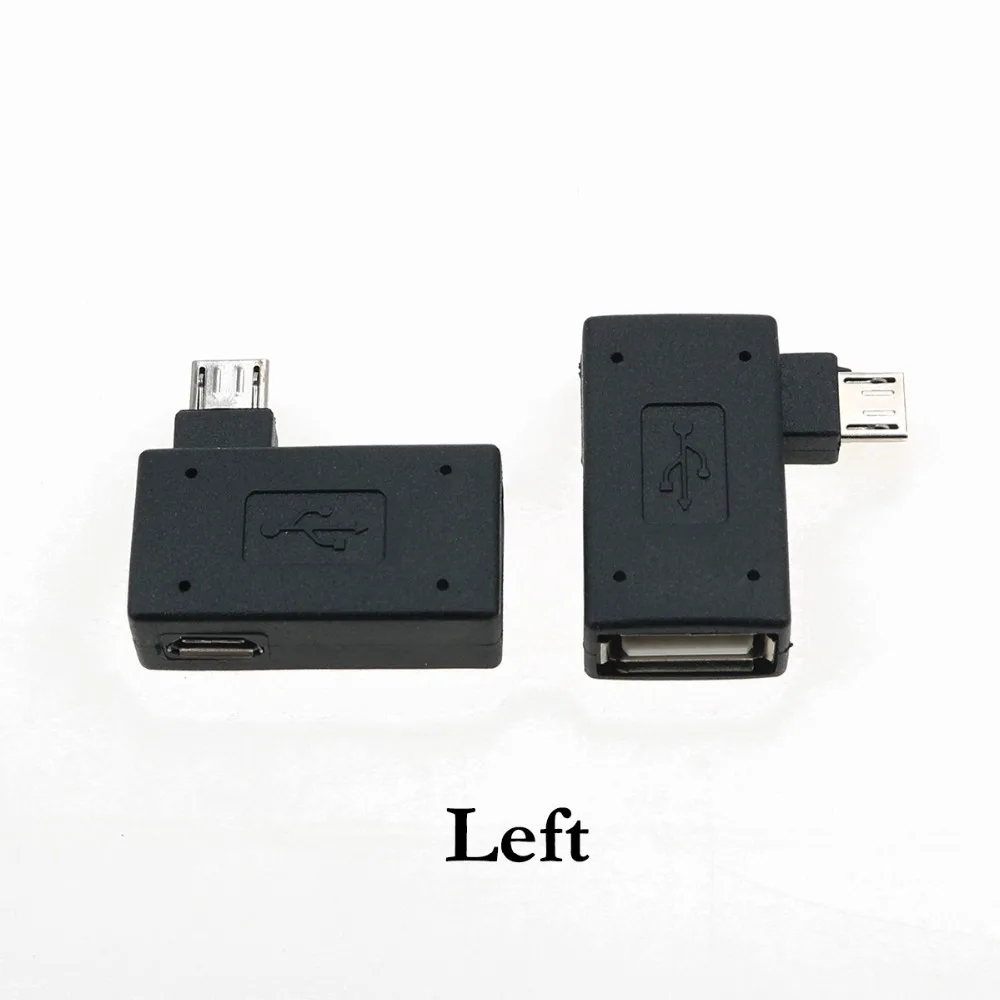 JCD 90 градусов левый/правый угловой Micro USB 2 0 хост адаптер OTG для сотового телефона