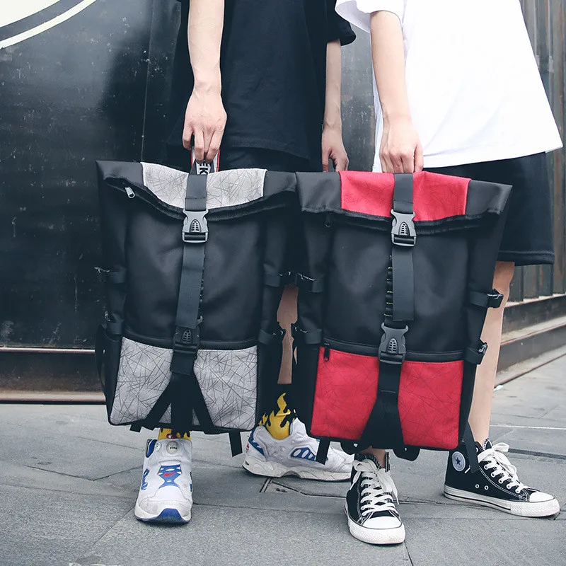 Модный женский рюкзак вместительный холщовый дорожный для ноутбука девочек