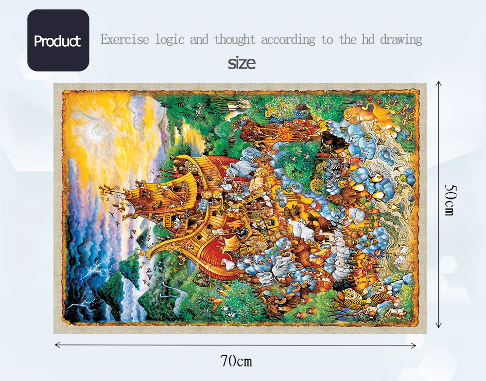 MOMEMO Noah's Ark Puzzle, 1000 деталей, деревянные головоломки для взрослых, 1000 деталей, головоломки для сборки, игрушки для детей, развивающие подарки