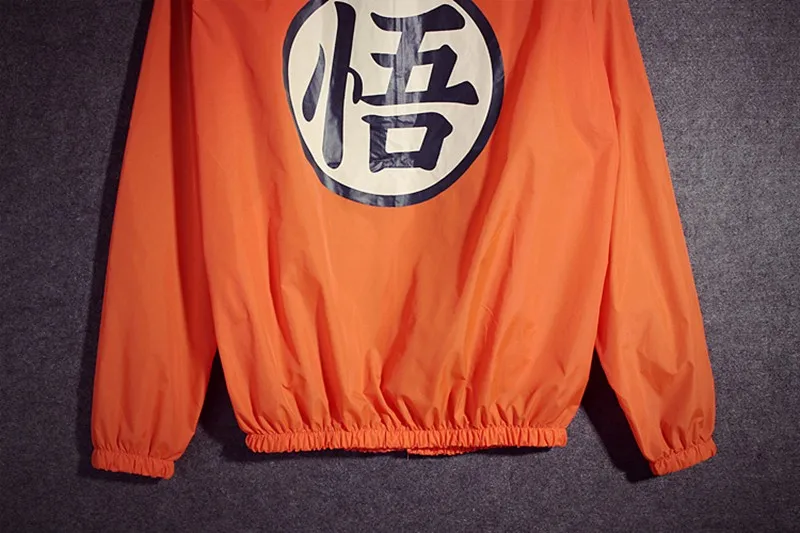 TANG унисекс косплей мужские летние куртки Jaqueta Masculina аниме Dragon Ball тонкая Солнцезащитная ветровка с капюшоном