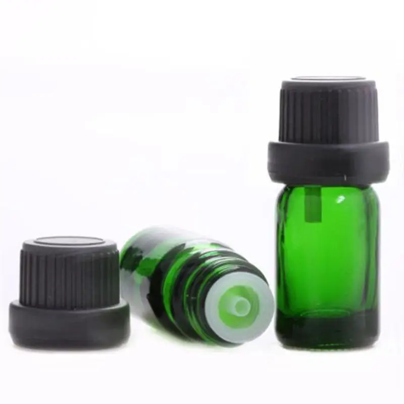 Стеклянный флакон капельница для эфирного масла 5 мл зеленый стеклянный