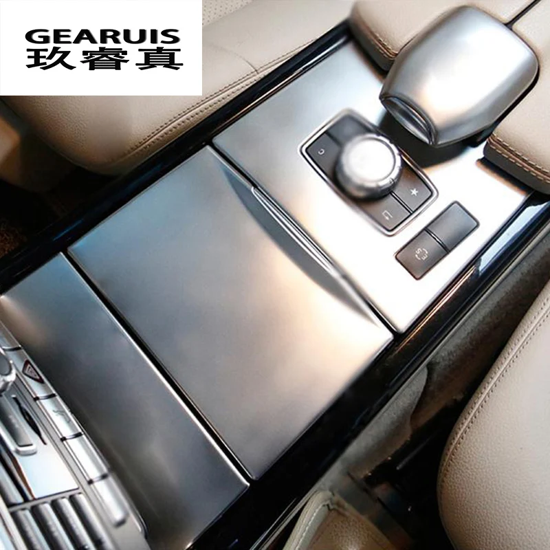

Car Styling multimedia Gear Shift Panel Gears Covers Stickers For Mercedes Benz E class W212 2013-2015 Interior Auto Accessories