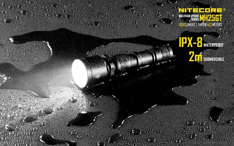 NITECORE 1000 люменов CREE XP-LH светодиодный MH25GT Охотничий комплект снаряжение для охоты, для силовых сил, военный поисковый фонарь, набор фонарей
