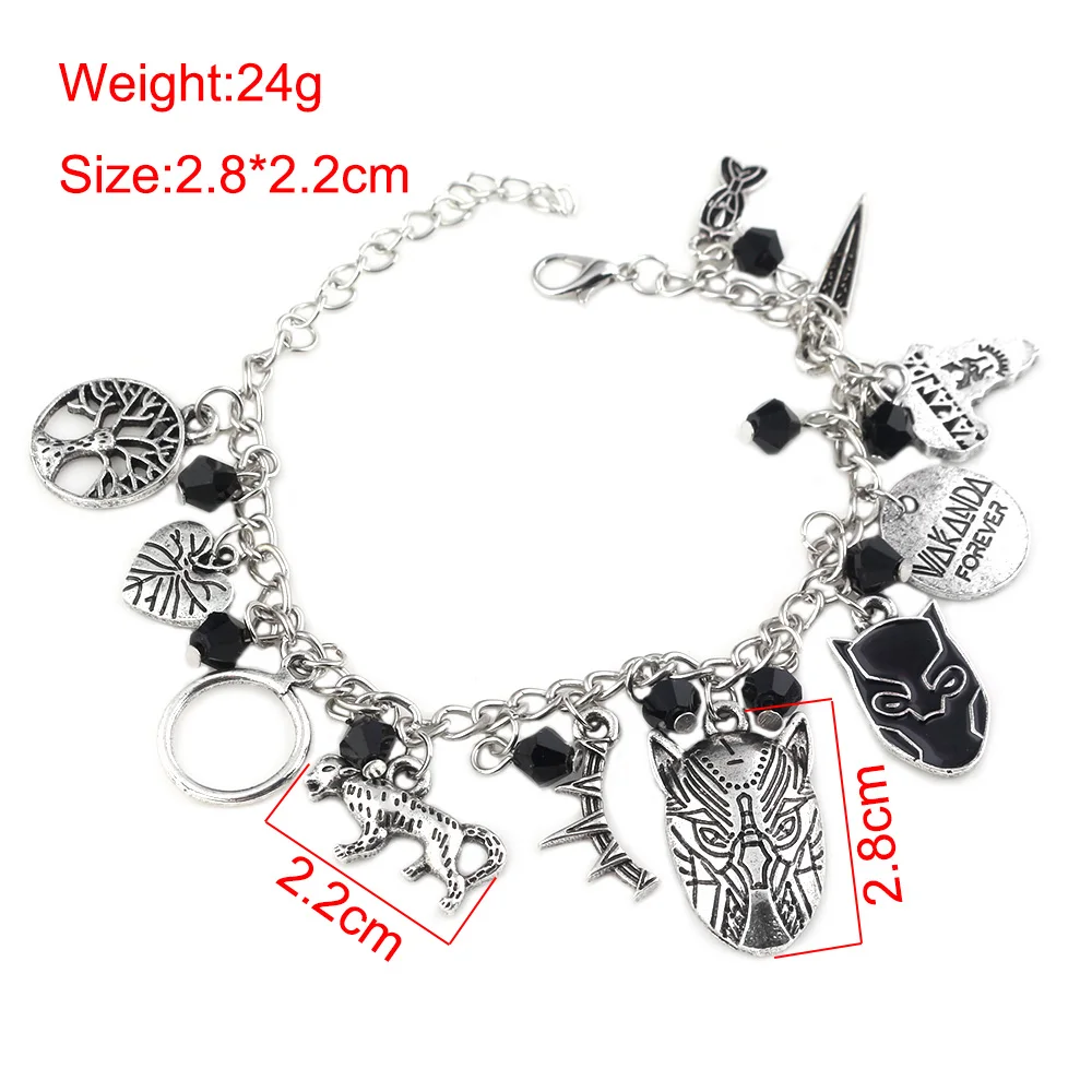 2018 HOT movie Avengers 4 black panther around Bracelet mask pendant bracelet | Украшения и аксессуары