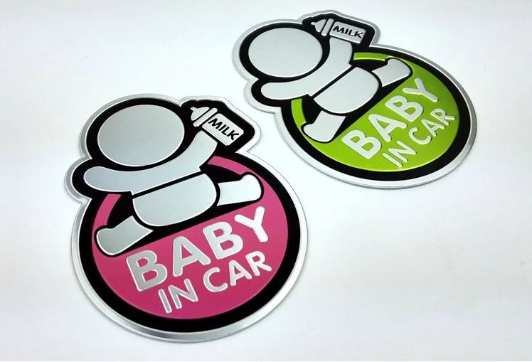 4 цвета милая детская 3D наклейка на автомобиль светоотражающая предупреждающая