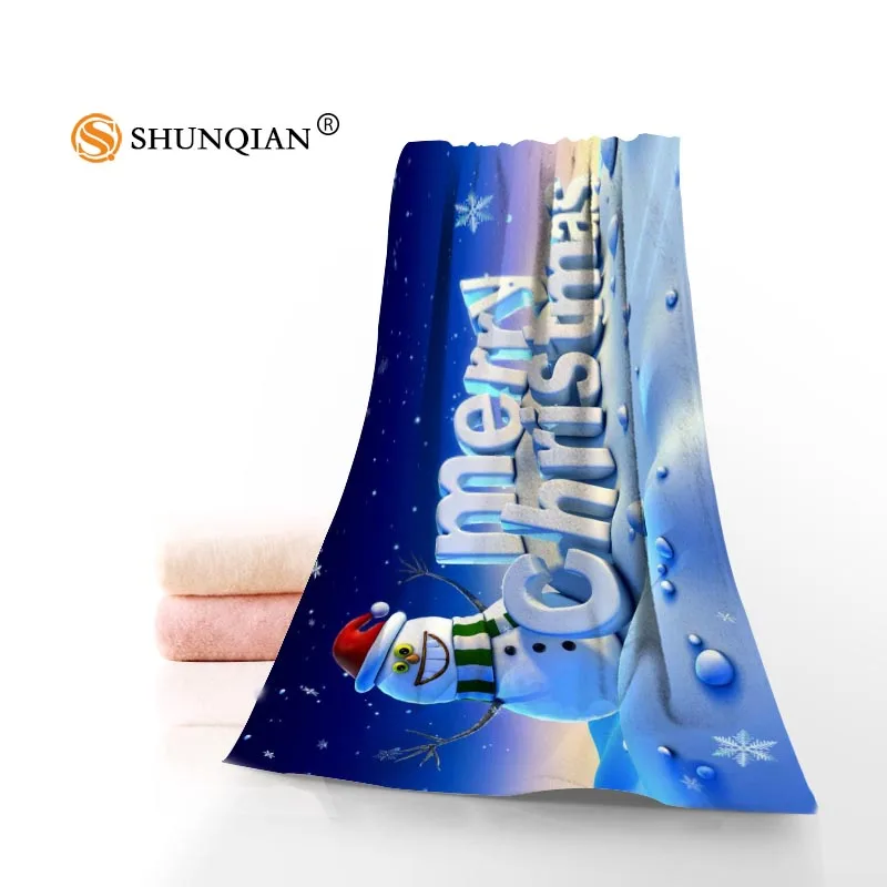 

Custom merry christmas Towels Microfiber Fabric Popular Face Towel/Bath Towel Size 35x75,70x140 christmas towels bathroom