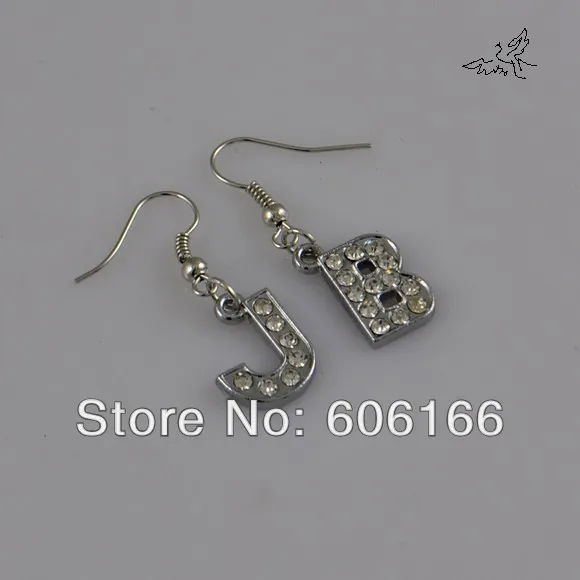 Горячие 12 парт/лот JB Джастин Бибер белибер Кристалл Стразы Письма висячие серьги