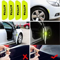 4pcsset car reflective stickers tape warning mark night driving safety lighting luminous tapes accessories car door stickers