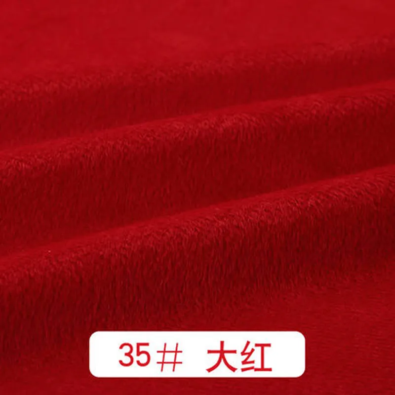 35 Red Короткие Плюшевые ткани украшения Тильда Ткань счетчик наволочка обивка задний материал DIY фланель Ткань 1 ярд - Цвет: 35 Red