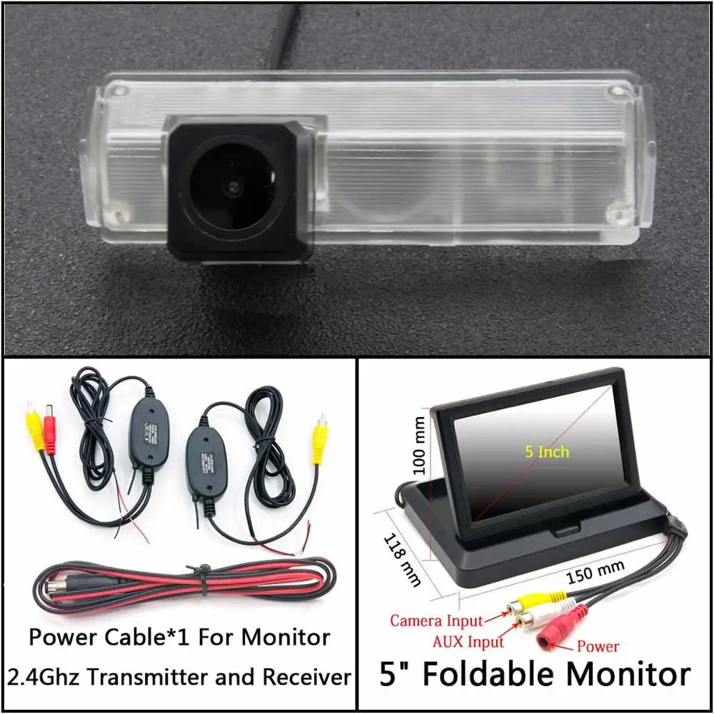 C Wireless 5 inch F HD 1280*720 камера заднего вида для Mitsubishi Attrage Mirage G4 Grandis Montero Nativa Pajero Grandis MPV монитор парковки автомобиля - Название цвета: C Wireless 5 inch F