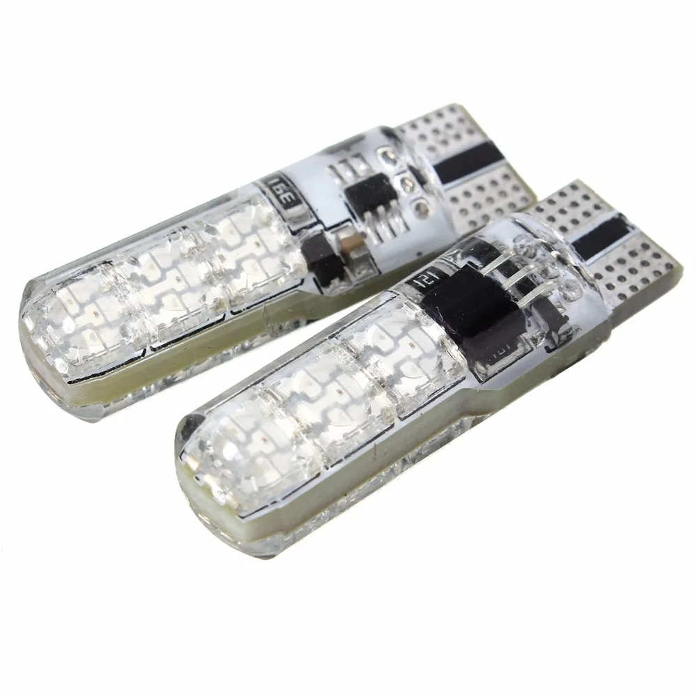 QCDIN 2 шт. T10 W5W светодиодный Canbus автомобиля RGB сигнальный светильник лампы