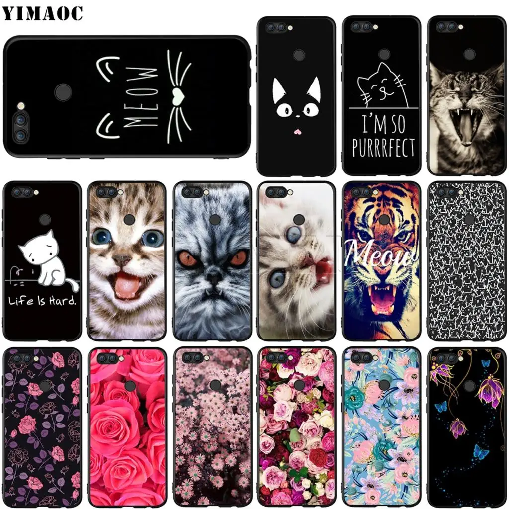 YIMAOC Meow чехол с милым котенком для Huawei Mate 10 P8 P9 P10 P20 P30 P Smart Lite Pro Mini 2017|Бамперы| |