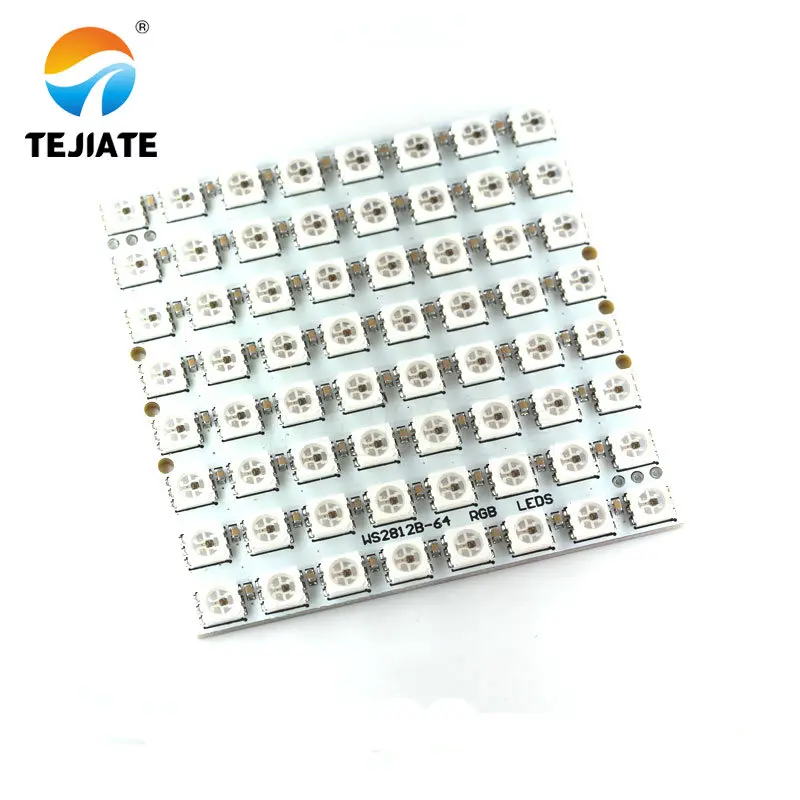 WS2812 LED 5050 RGB 8x8 СВЕТОДИОДНЫЙ матричный бренд WS2812B 8*8 64 разрядный полноцветный